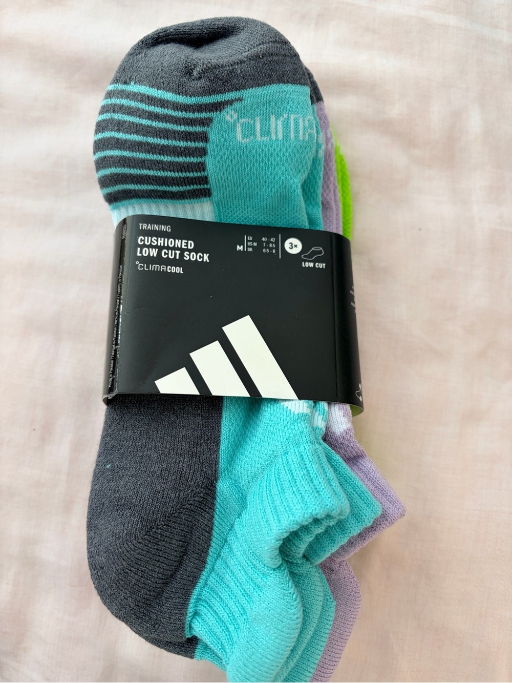 Adidas climacool low cut socks 3 pairs nwt-m